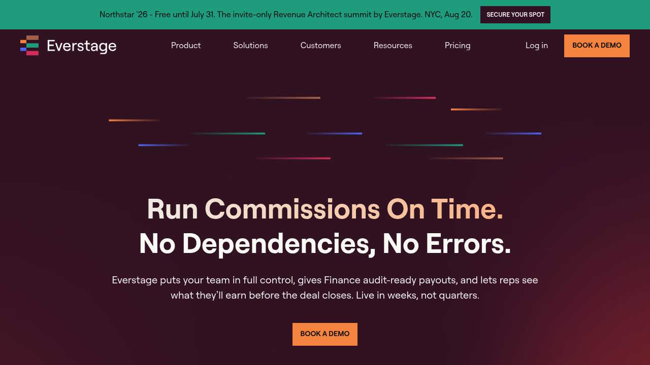 Everstage commission tracking platform screenshot