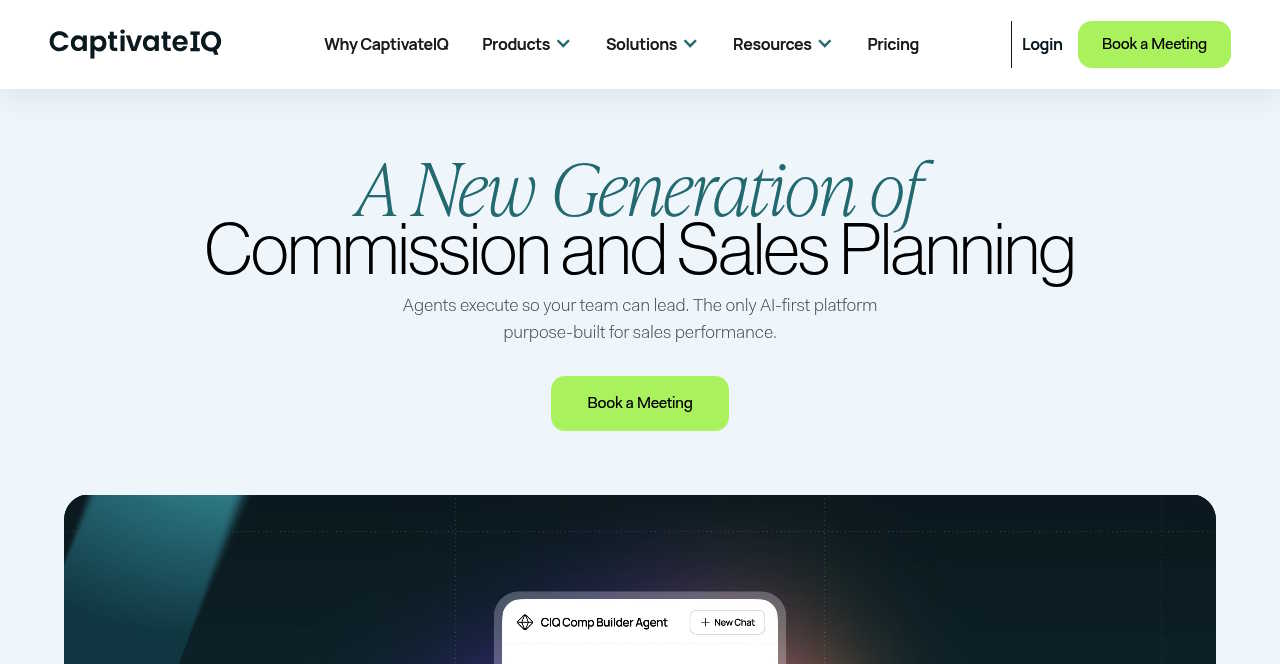 CaptivateIQ homepage screenshot