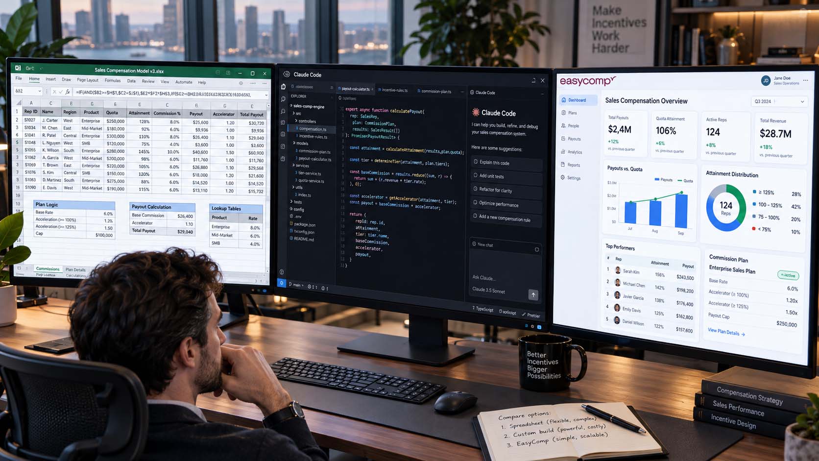 Excel vs. Vibe Coding vs. Comp Software