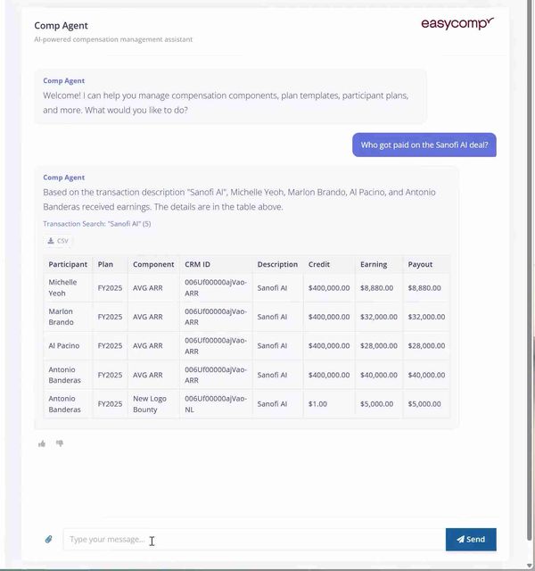 EasyComp demo - Plan builder